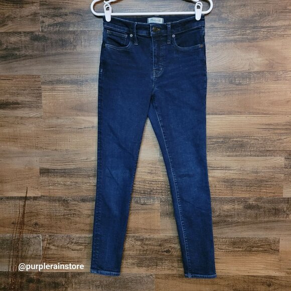 Madewell Jeans 27 Skinny 9" Mid Rise Tummy Control Slimming Woodland Wash MA938 - Picture 1 of 13